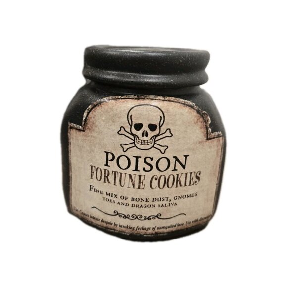 New Resin Poison Fortune Cookies Props Jar Halloween Room Decor - Picture 2 of 3